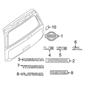 Nissan OE - Lift Gate - Exterior Trim