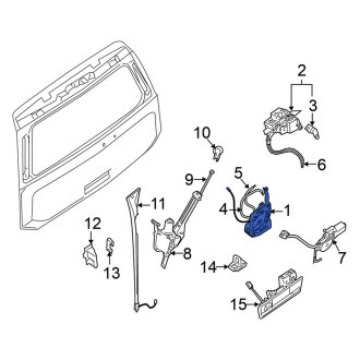 Nissan OE Nissan Armada 2005 Lift Gate Lock Hardware