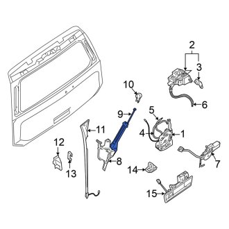 Nissan OE Nissan Armada 2005 Lift Gate Lock Hardware