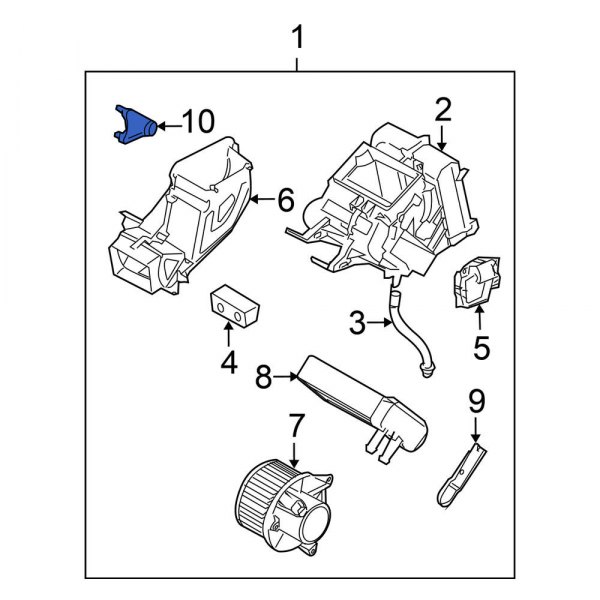 HVAC Recirculation Door Actuator Link