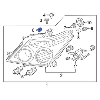 Nissan OE - Front Headlight Housing Vent Tube