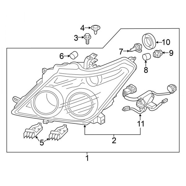 Front Lamps - Headlamp Components
