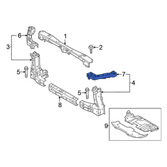 Nissan OE - Front Left Radiator Support Tie Bar Extension