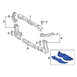 Nissan OE - Front Radiator Support Splash Shield