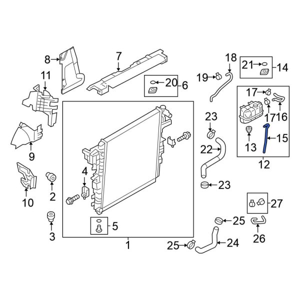 Engine Coolant Reservoir Hose