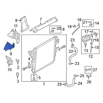 Nissan OE - Front Left Upper Radiator Support Baffle