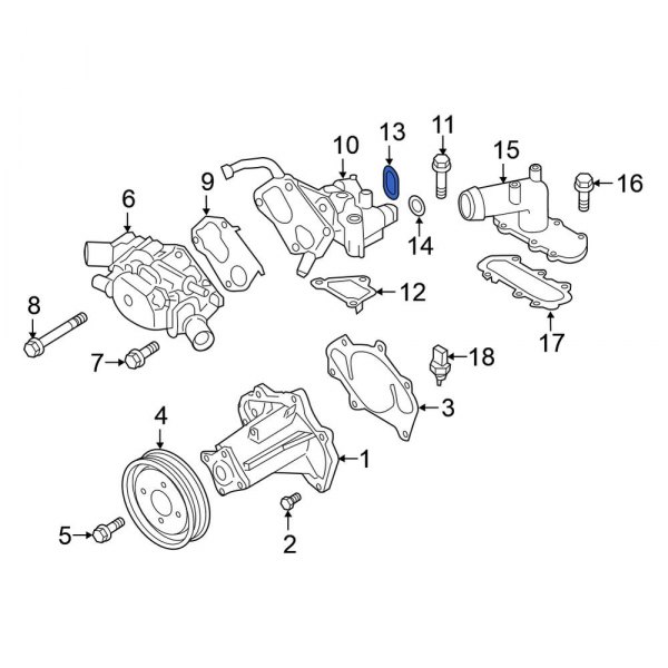 Engine Coolant Thermostat Housing O-Ring