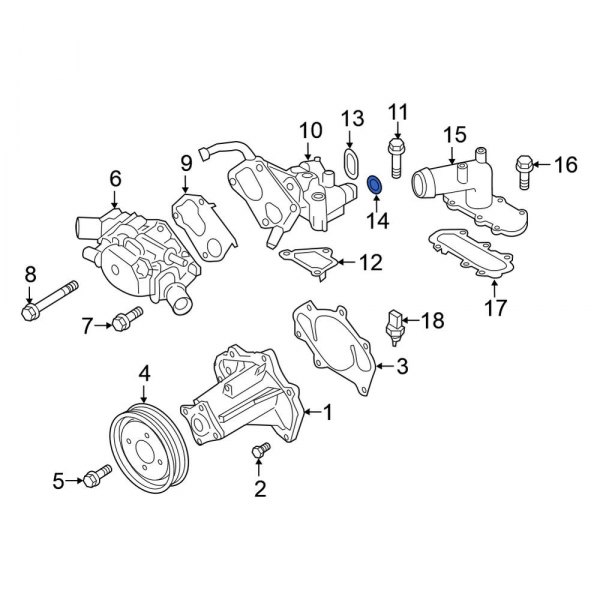 Engine Coolant Thermostat Housing O-Ring