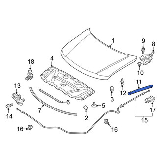 Nissan OE - Left Hood Lift Support