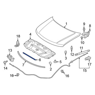 Nissan OE - Front Inner Hood Seal