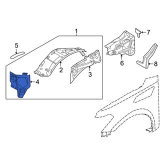 Nissan OE - Front Right Fender Apron Extension