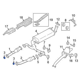 Nissan OE - Center Exhaust Muffler Gasket