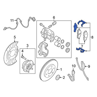 Nissan OE - Front Disc Brake Hardware Kit