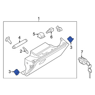 Nissan OE - Front Left Glove Box Door Striker
