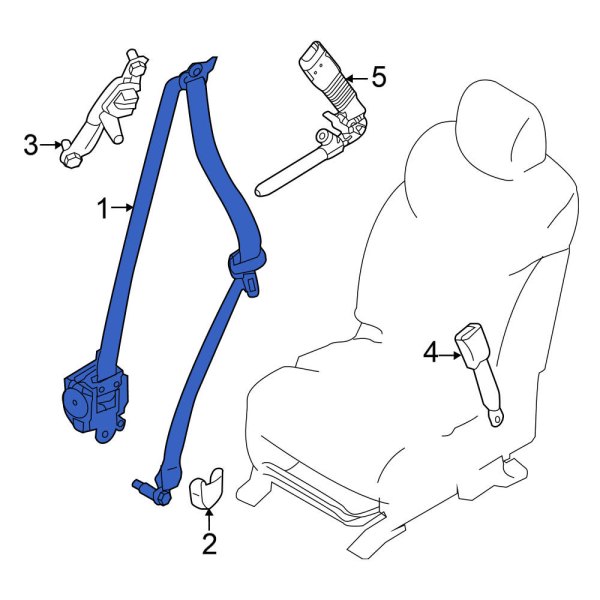 Seat Belt Lap and Shoulder Belt