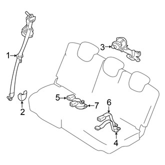 Nissan OE - Restraint Systems - Third Row Seat Belts