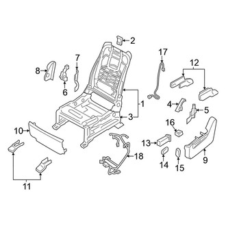 Nissan OE - Seats & Tracks - Driver Seat Components (Frame & Components)