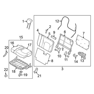 Nissan OE - Seats & Tracks - Third Row Seats (60% Side)