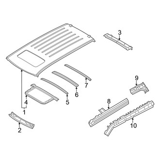 Nissan OE - Roof & Components (With Sunroof), (Platinum / SL)
