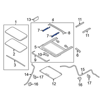 Nissan OE - Left Sunroof Guide Jaw