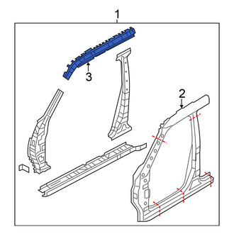 Nissan OE - Right Roof Side Rail Reinforcement