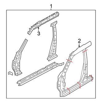 Nissan OE - Pillars, Rocker & Floor - Aperture Panel