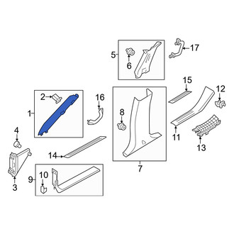 Nissan OE - Left Body A-Pillar Trim Panel