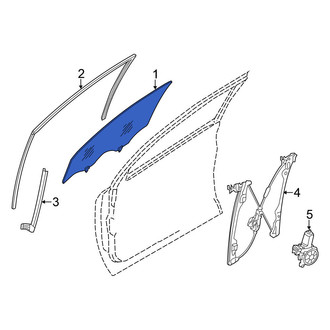 Nissan OE - Rear Left Door Glass