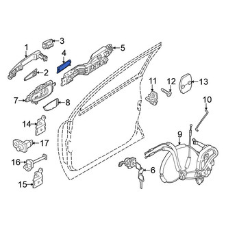 Nissan OE - Exterior Door Handle Cover Gasket