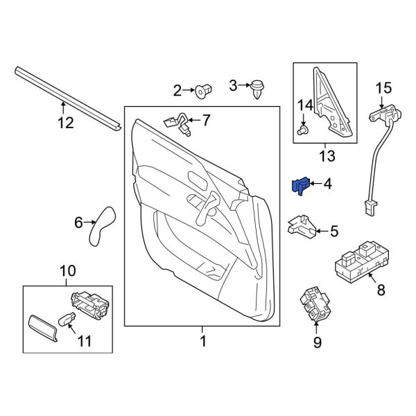 Door Interior Trim Panel Retainer