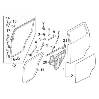 Nissan OE - Rear Upper Door Stop
