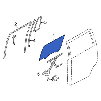 Nissan OE - Front Left Door Glass