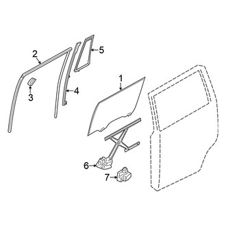 Nissan OE - Rear Door - Glass & Hardware