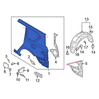 Nissan OE - Rear Left Outer Quarter Panel