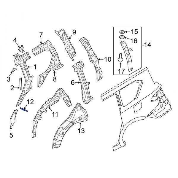 Wheel Housing Side Panel Insulator