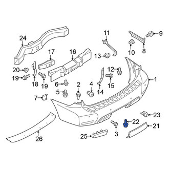 Nissan OE - Bumper Cover Spacer Panel Bolt