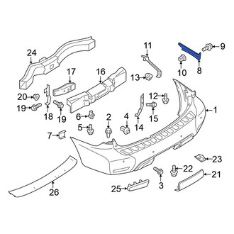 Nissan OE - Rear Left Bumper Cover Support Rail