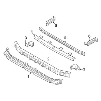 Nissan OE - Front Bumper & Grille - Bumper & Components (Support Structure), (Platinum / Platinum Reserve / SL / SV)