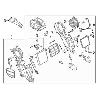 Nissan OE - Air Conditioner & Heater - Rear Evaporator