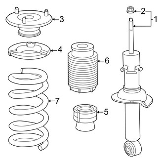 Nissan OE - Front Suspension - Struts & Components (W/O Adaptive Suspension), (Platinum / SL / SV RWD)