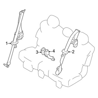 Nissan OE - Restraint Systems - Second Row Seat Belts (8 Passenger)