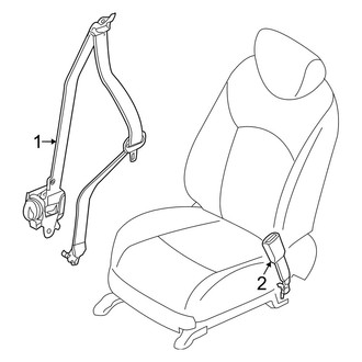 Nissan OE - Restraint Systems - Second Row Seat Belts (7 Passenger)