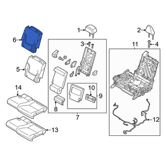 Nissan OE - Center Left Seat Back Cushion Cover