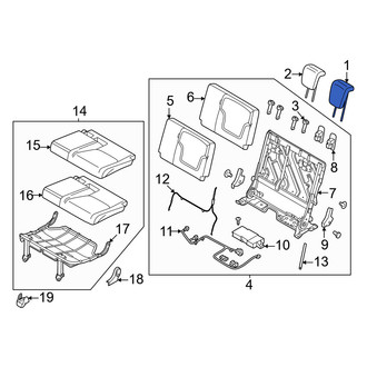 Nissan OE - Center Right Headrest