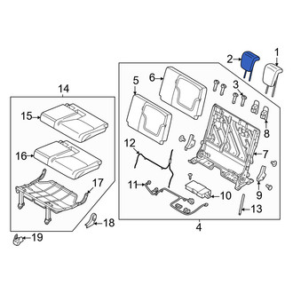 Nissan OE - Center Left Outer Headrest