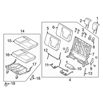 Nissan OE - Seats & Tracks - Third Row Seats (60% Side)