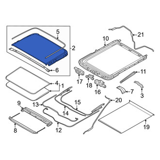 Nissan OE - Rear Sunroof Glass