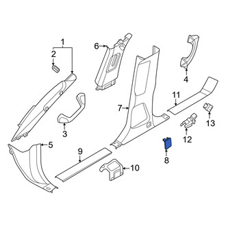 Nissan OE - Left Body B-Pillar Trim Panel Cap