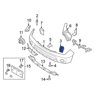 Nissan OE - Radiator Support Splash Shield Clip
