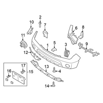 Nissan OE - Front Bumper - Bumper & Components (With Bumper Cover)
